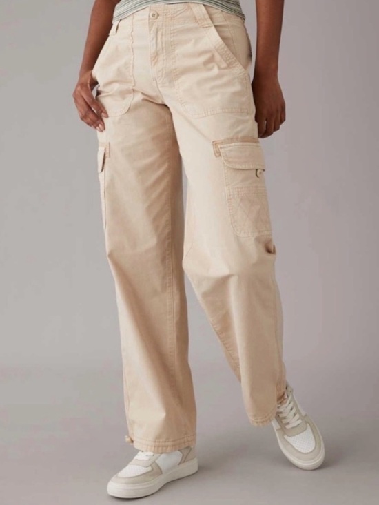 American Eagle Outfitters Pants - American Eagle Outfitters Beige Cargo Jogger Track Pants Sz. 2